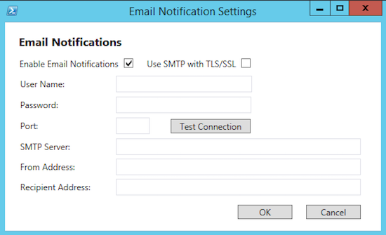 Email notification settings