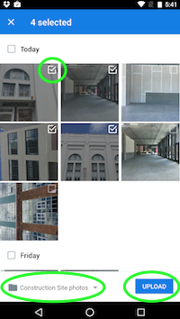 Tap to highlight and upload