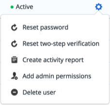Reset two-step verification